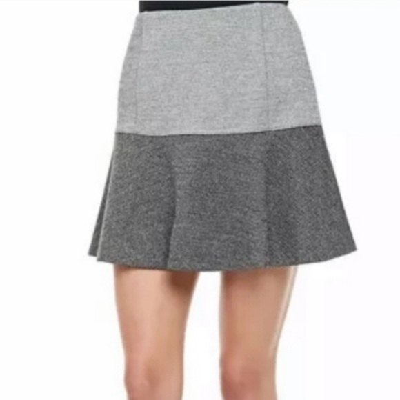 Theory gida k flounce knit grey ruffle skirt - Picture 2 of 8